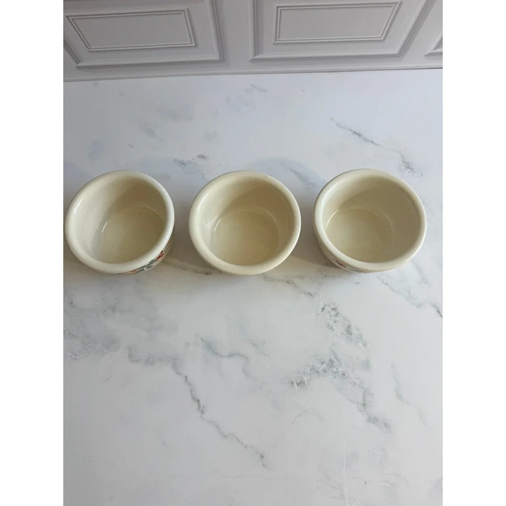 VTG 1980s Set of 3 Corelle Corningware Abundance Ramekins 4 1/4